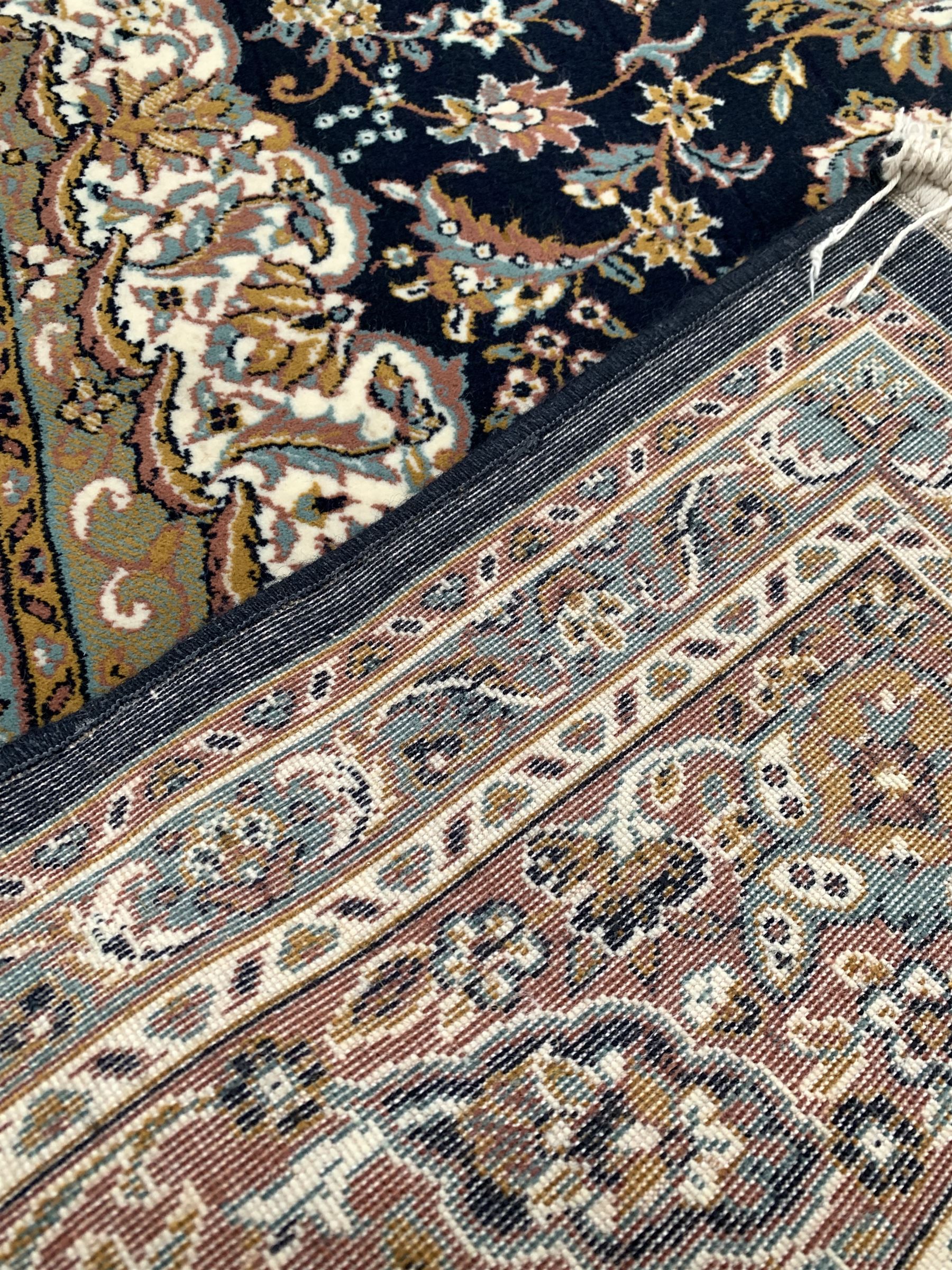 Persian Mashhad blue ground rug - Image 3 of 3