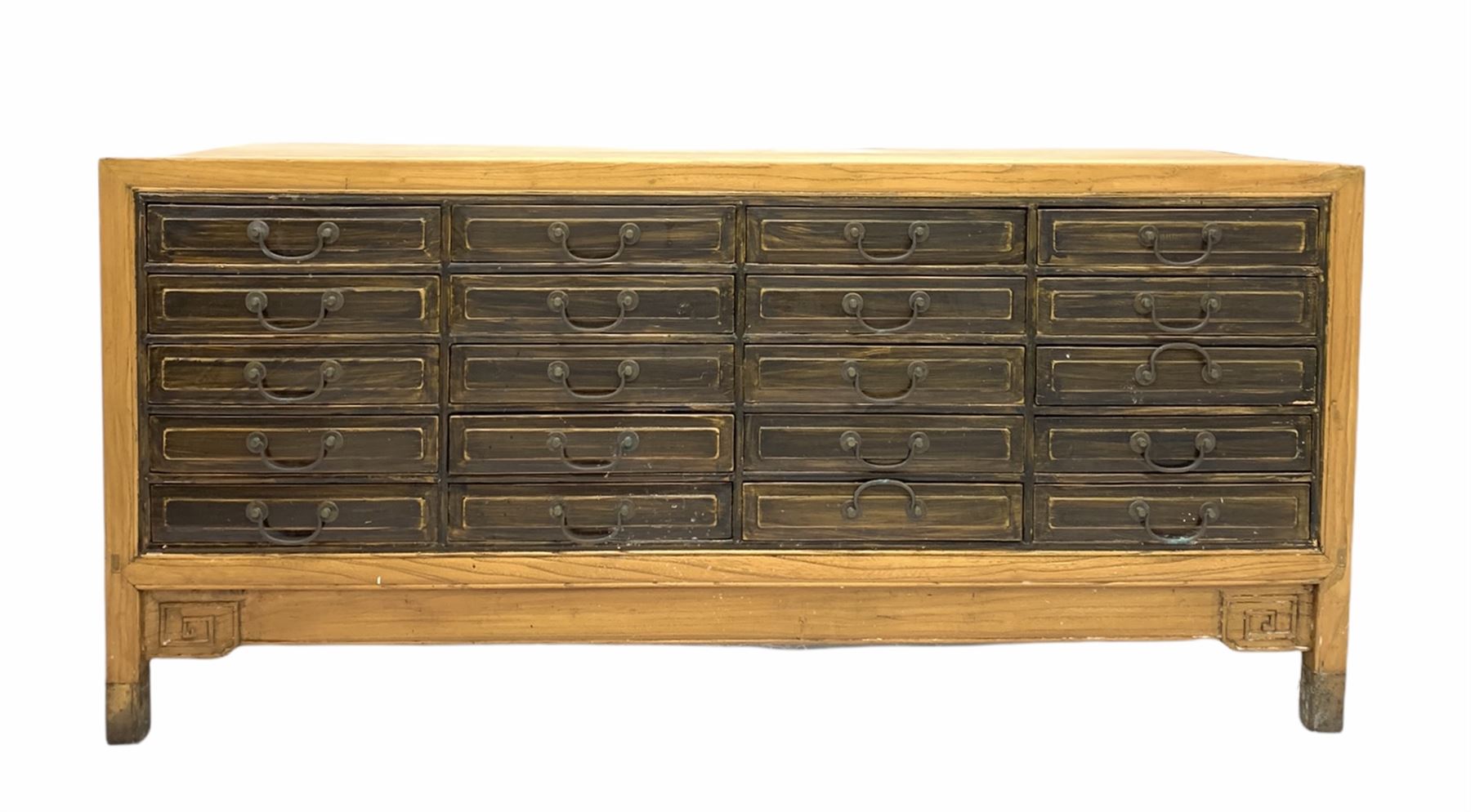 Chinese hardwood multi drawer sideboard