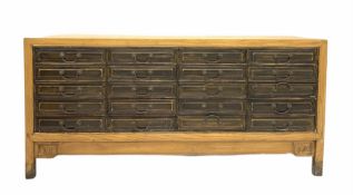 Chinese hardwood multi drawer sideboard