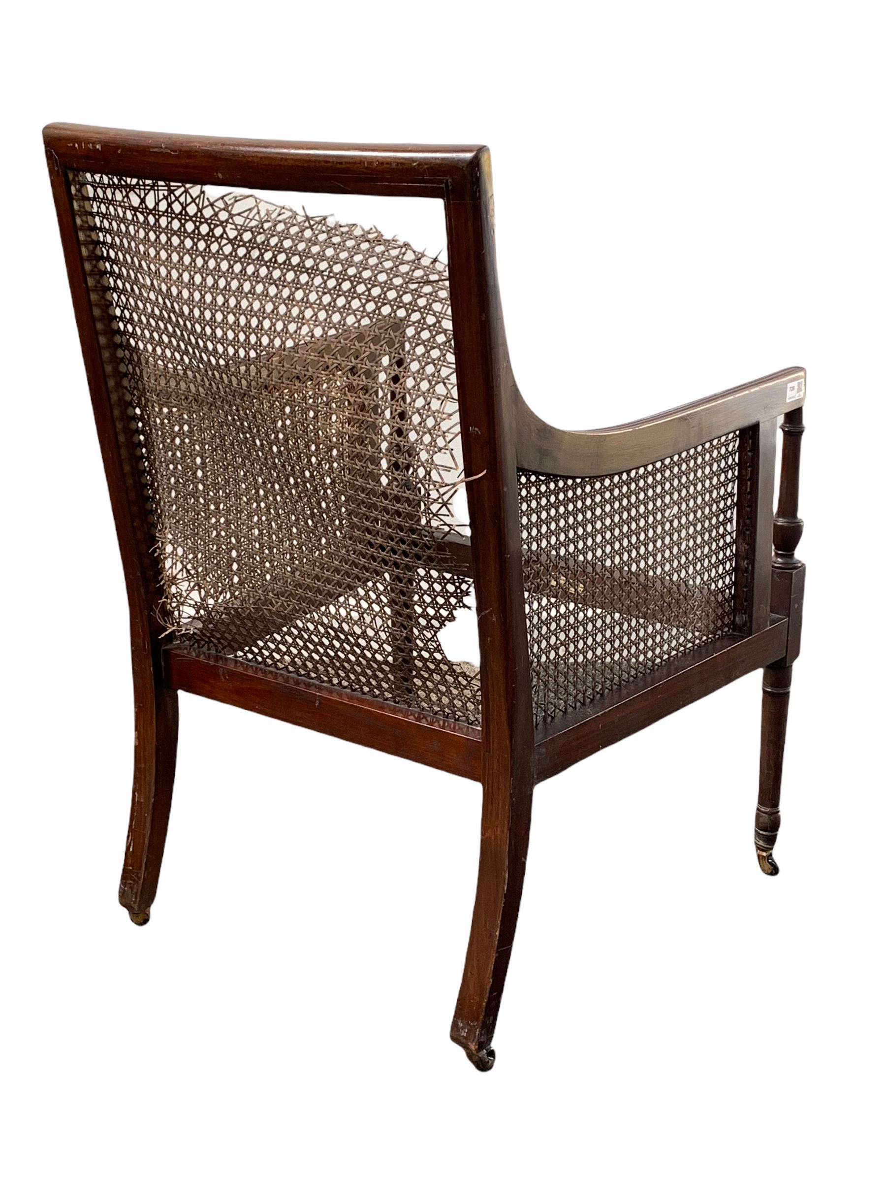 Early 20th century Regency design mahogany elbow chair - Image 3 of 4