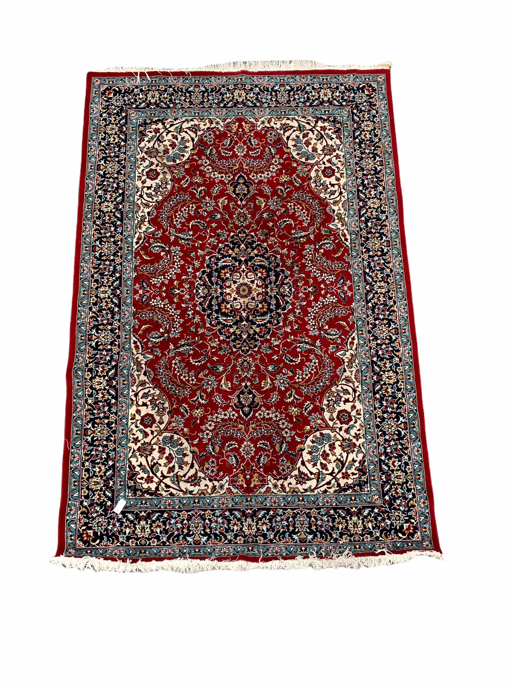 Persian Mashad red ground rug