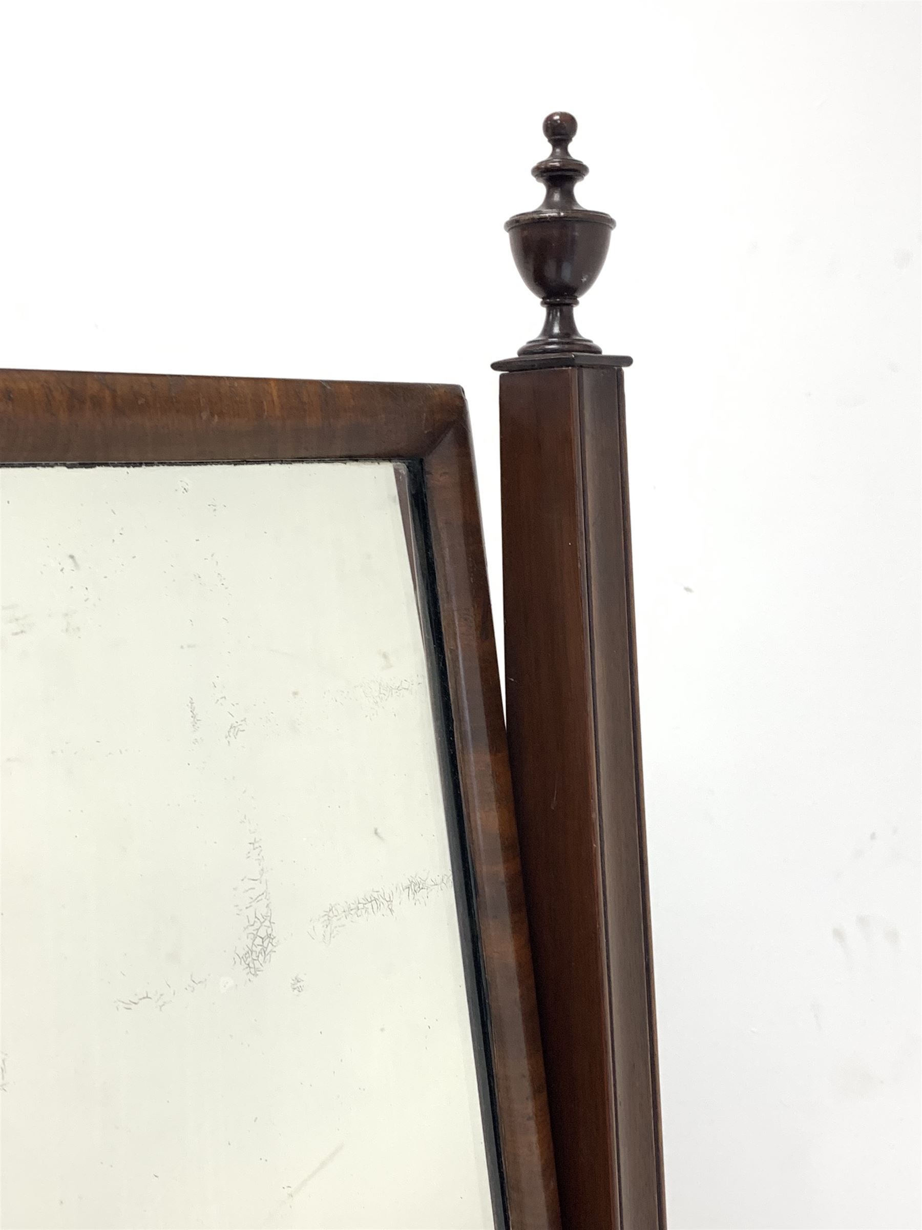 Early 19th century mahogany cheval dressing mirror - Image 2 of 3