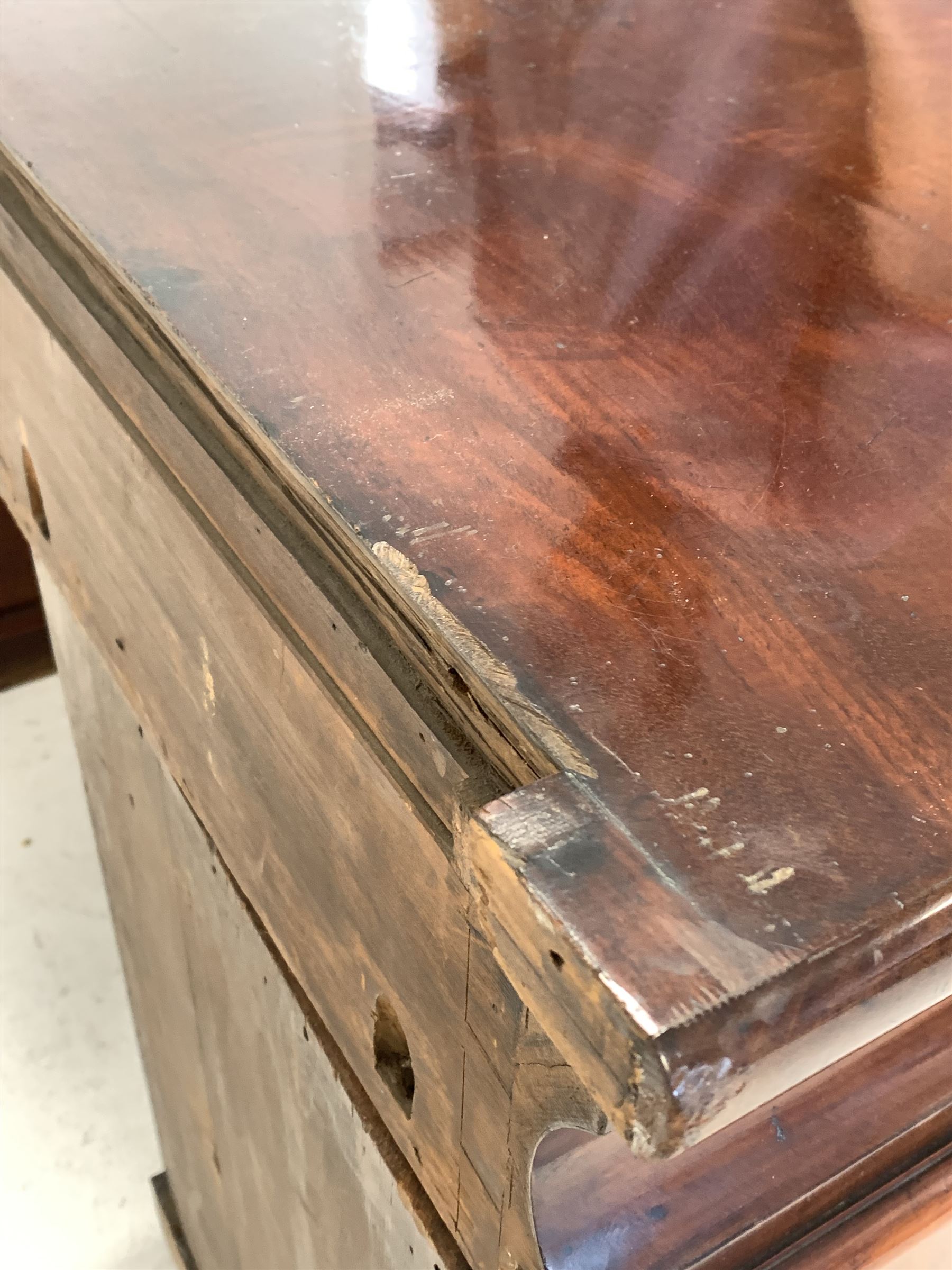 Early 19th century figured mahogany twin pedestal sideboard - Image 3 of 6