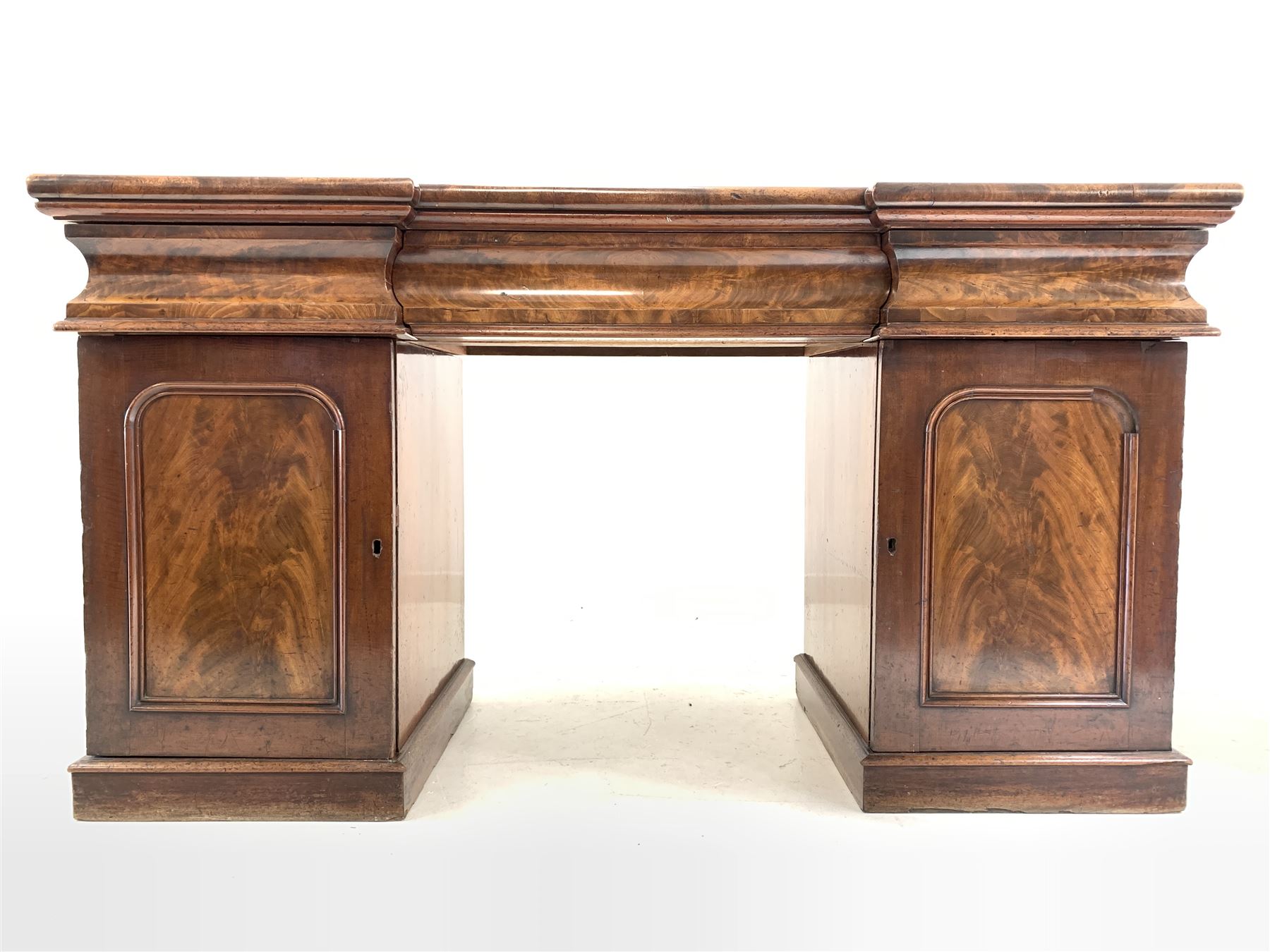 Early 19th century figured mahogany twin pedestal sideboard - Image 2 of 6