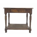 18th century side oak side table