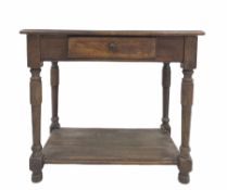 18th century side oak side table