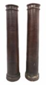 Near pair of 'Big Tom' salt glazed chimney pots H177cm