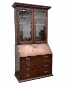 Georgian mahogany bureau bookcase