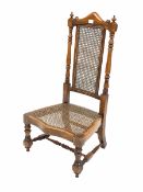 Late 19th century walnut hall chair