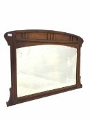 Early 20th century oak framed overmantel mirror112cm x 84cm