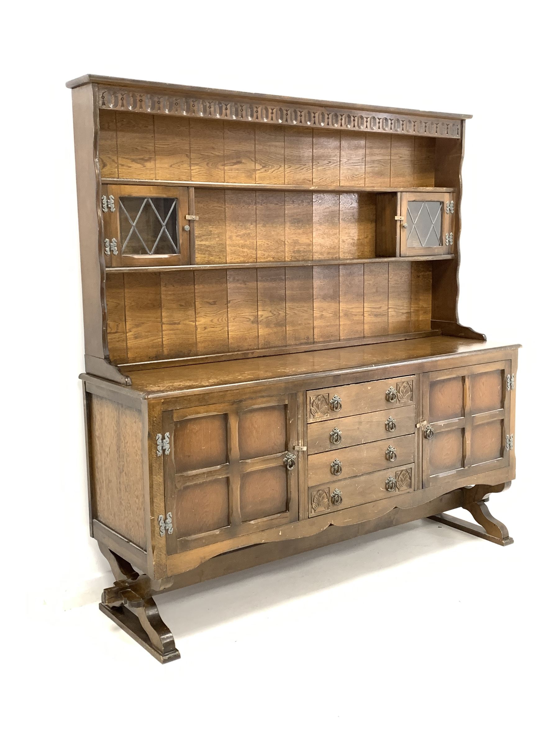 20th century oak dresser - Image 2 of 4