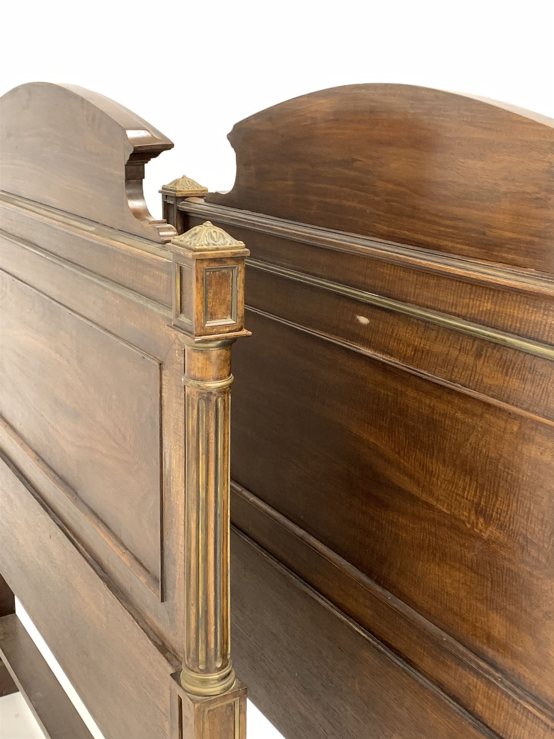 20th century French Empire design mahogany single bed - Image 3 of 3
