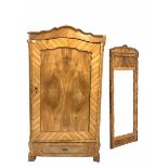 Continental walnut veneered wardrobe