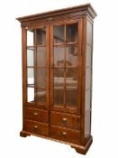 20th century cherry display cabinet