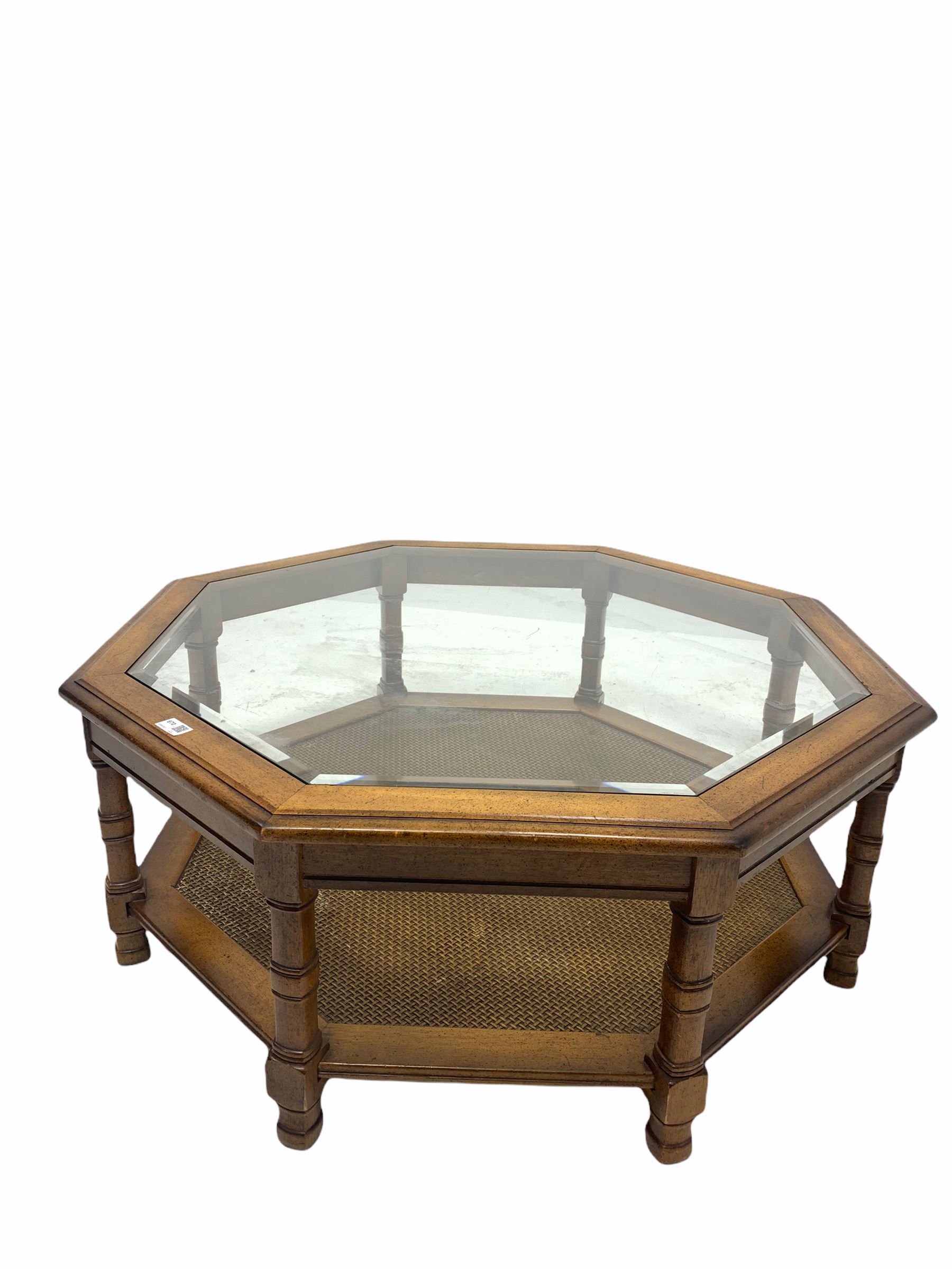 20th century hardwood octagonal coffee table