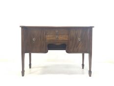 Regency design mahogany serpentine front sideboard