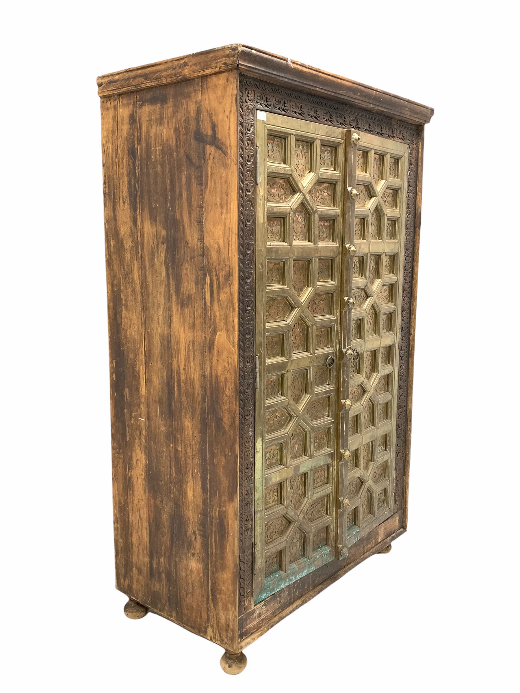 Indian hardwood cupboard - Image 2 of 4