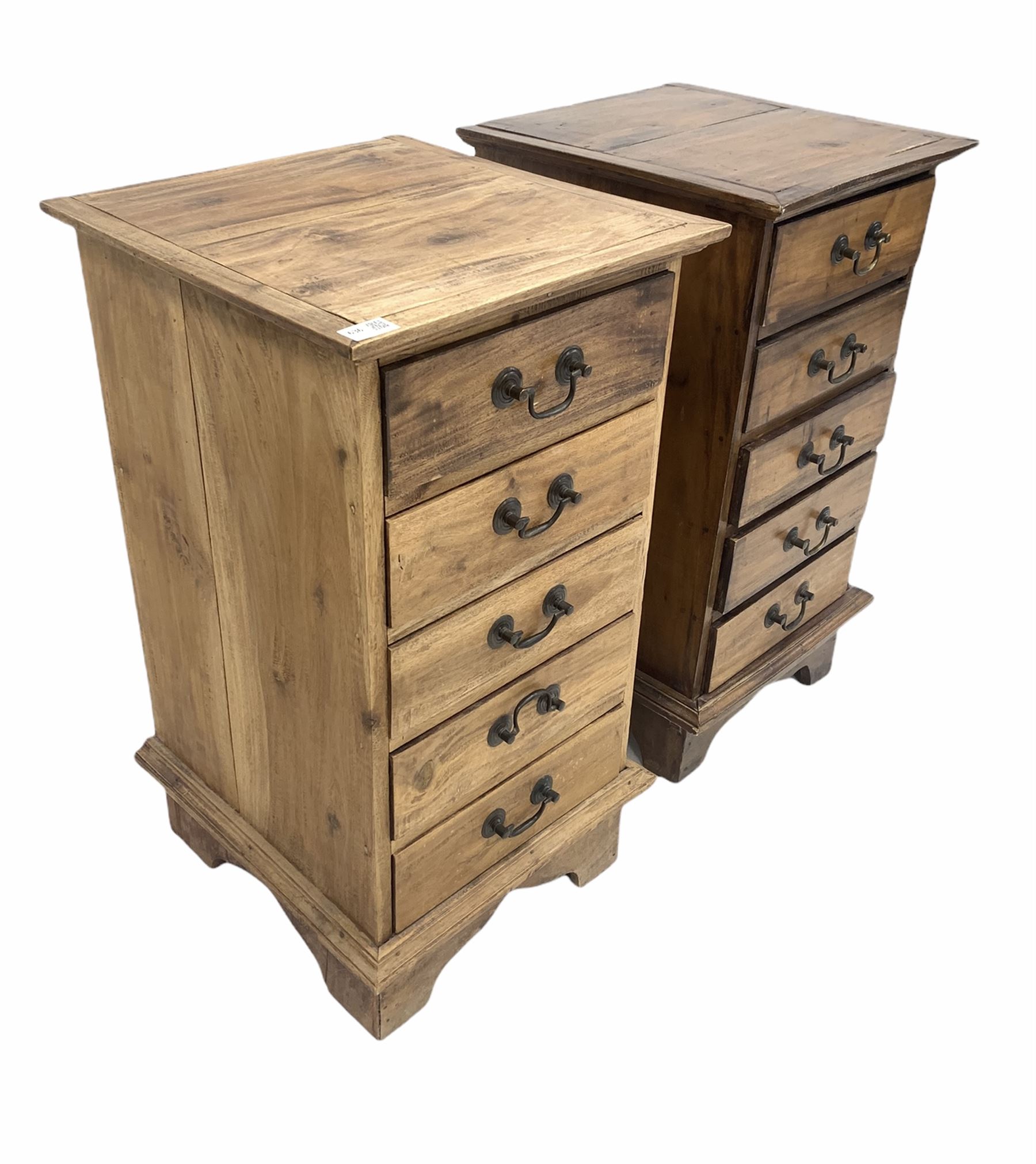 Pair of hardwood bedsides - Image 2 of 3