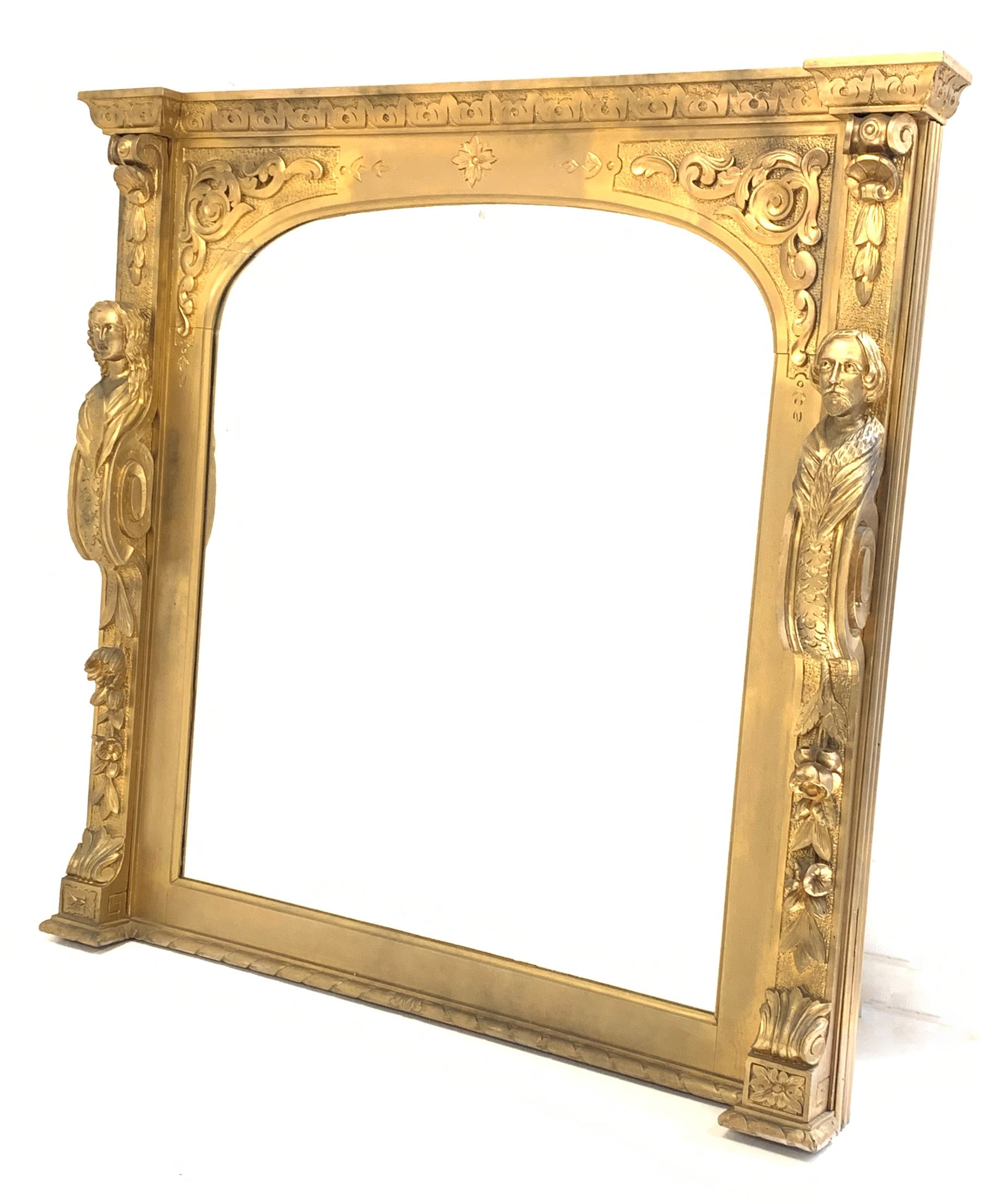 Large 20th century gilt framed pier mirror
