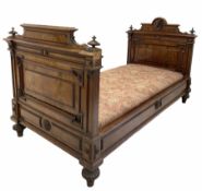 Late 19th century French Empire design mahogany single bed