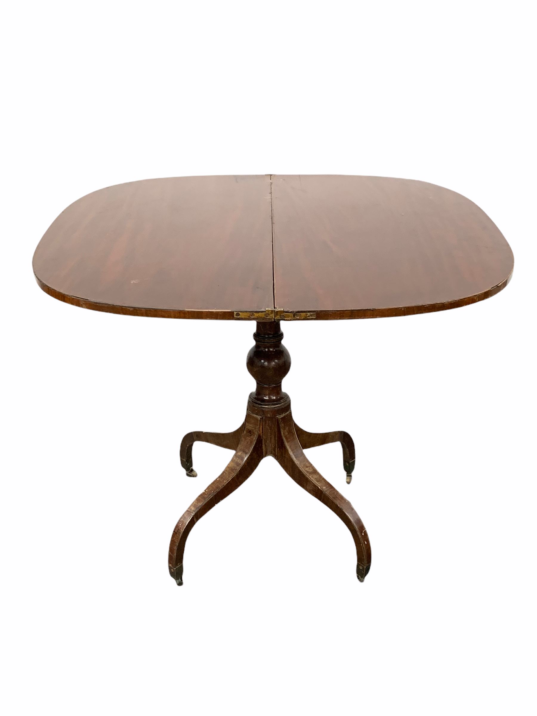 Regency mahogany fold over tea table - Image 2 of 3