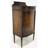Maple & Co - Late 19th/ Early 20th century walnut bow front sheet music cabinet