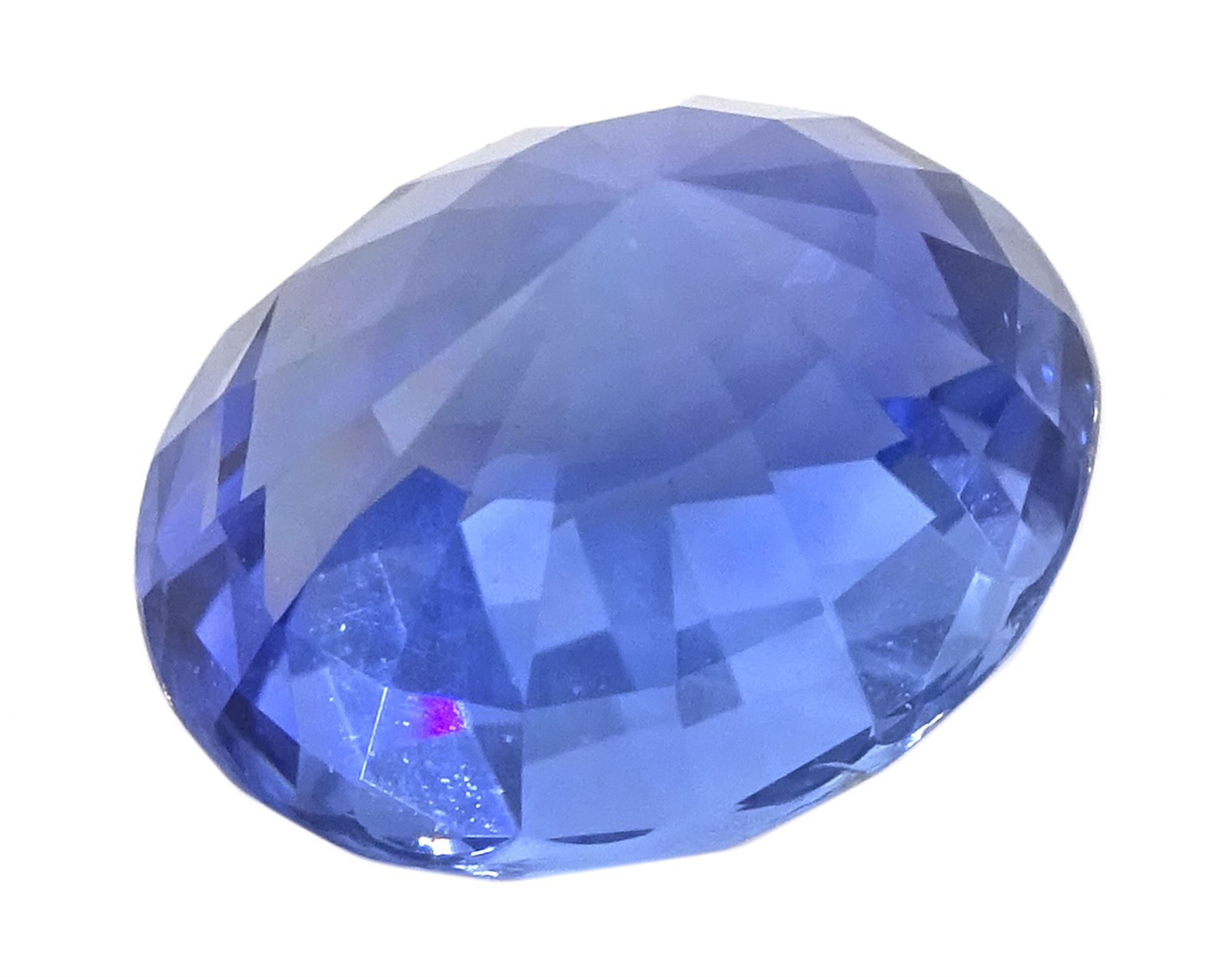 Loose oval mixed cut unheated pastel cornflower blue sapphire of 2.75 carat - Image 3 of 4