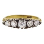 Early 20th century graduating five stone diamond ring