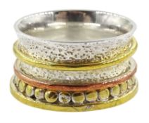 Silver and silver-gilt spinner ring