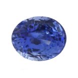 Loose oval mixed cut unheated pastel cornflower blue sapphire of 2.75 carat