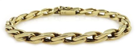 9ct gold double link bracelet