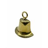 19th century half bell brass weighted doorstop H16cm