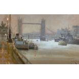 John Haskins (British b.1938): River Thames