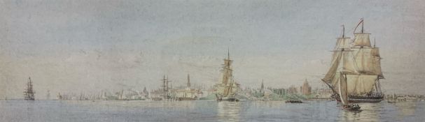 English School (20th century): Ships off the Dutch Coast