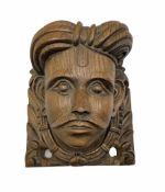 19th/ early 20th century oak Corbel carved as a gentleman's head