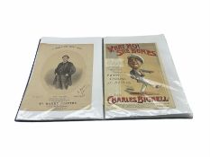 An album of Victorian and later sheet music covers to include The Happy Policeman