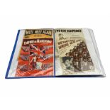 An album of Victorian and later sheet music covers mostly relating to WW2 to include I've Got Sixpen