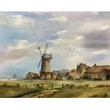 Campbell Trotter (British 20th century): Windmill on the Dutch Coast