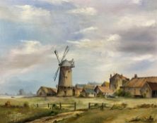 Campbell Trotter (British 20th century): Windmill on the Dutch Coast
