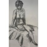 Nina Packer (British 20th century): Seated Female Nude