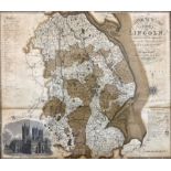 Charles & John Greenwood (British 19th century): Map of The County of Lincoln from am actual survey