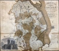 Charles & John Greenwood (British 19th century): Map of The County of Lincoln from am actual survey