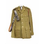 R.A.O.C four pocket khaki service tunic with parachutist badge