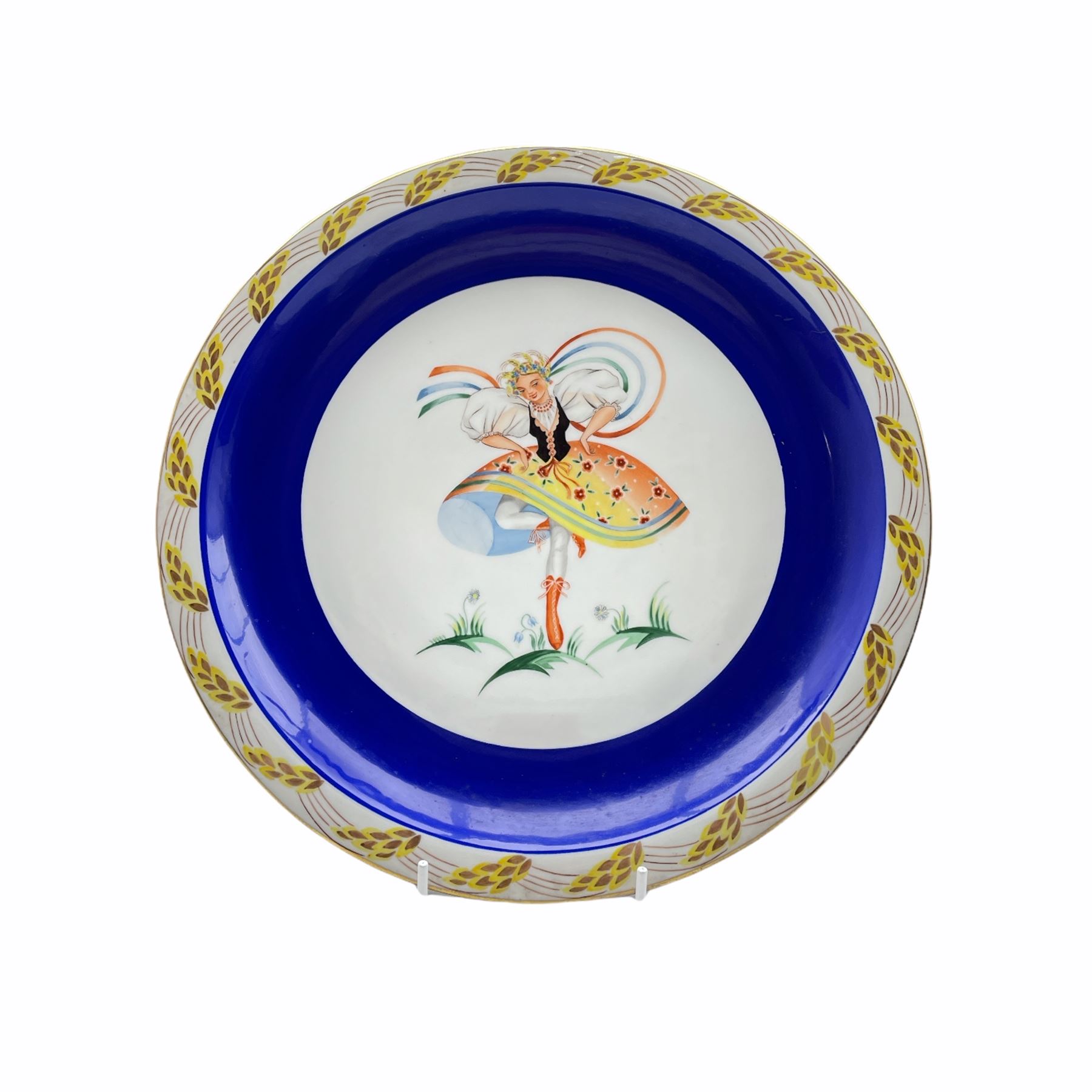 A mid century Polish porcelain plate by Chodsiet