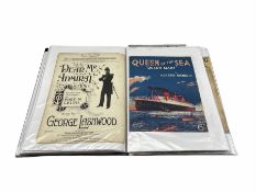 An album of Victorian and later sheet music covers to include The Death of Lord Nelson by Braham