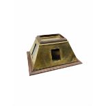 Brass canted rectangular cigar box