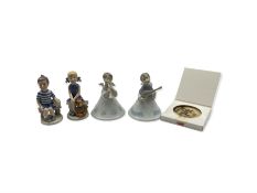 Two Lladro bells: 'Heavenly Musician' and 'Heavenly Tenor'