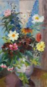 Anne Carrick (Scottish 1919-2005): Still Life of Flowers in a Vase