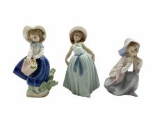 Three Lladro figures comprising 'Little Virgin' 5752