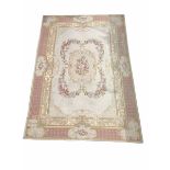 Aubusson design flatweave tapestry ground carpet